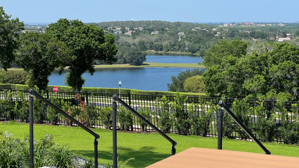 Course with lake view